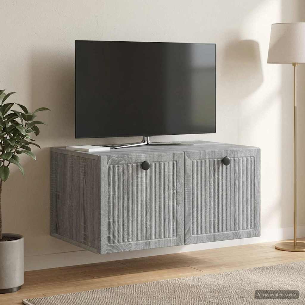 Væghængt TV-skab Vægmonteret Grå sonoma-eg 59,5 x 41 x 30 cm