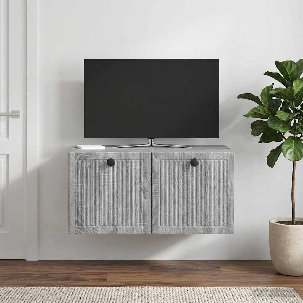 Væghængt TV-skab Vægmonteret Grå sonoma-eg 59,5 x 41 x 30 cm