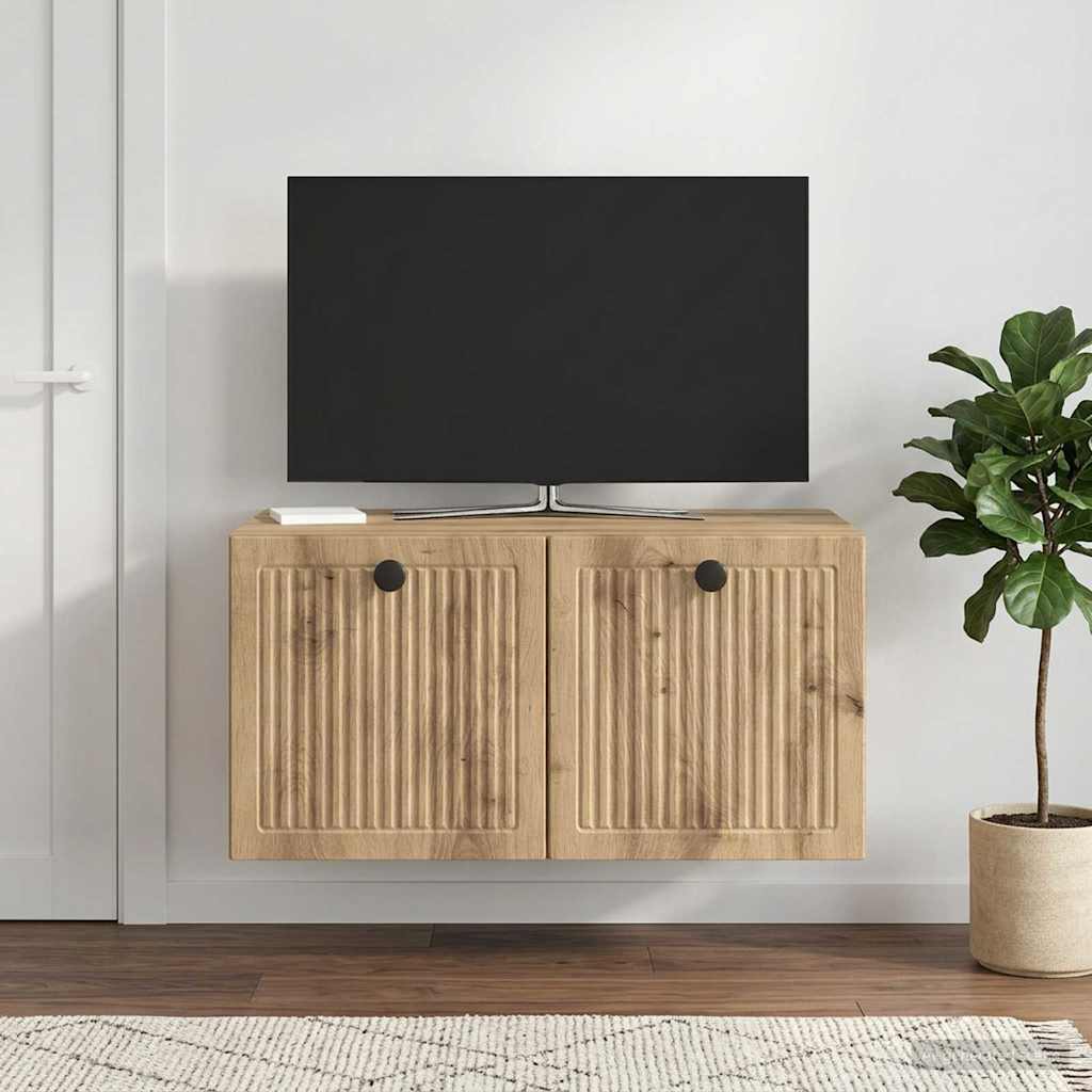Væghængt TV-skab 59,5 x 41 x 30 cm Artisan-eg Konstrueret træ