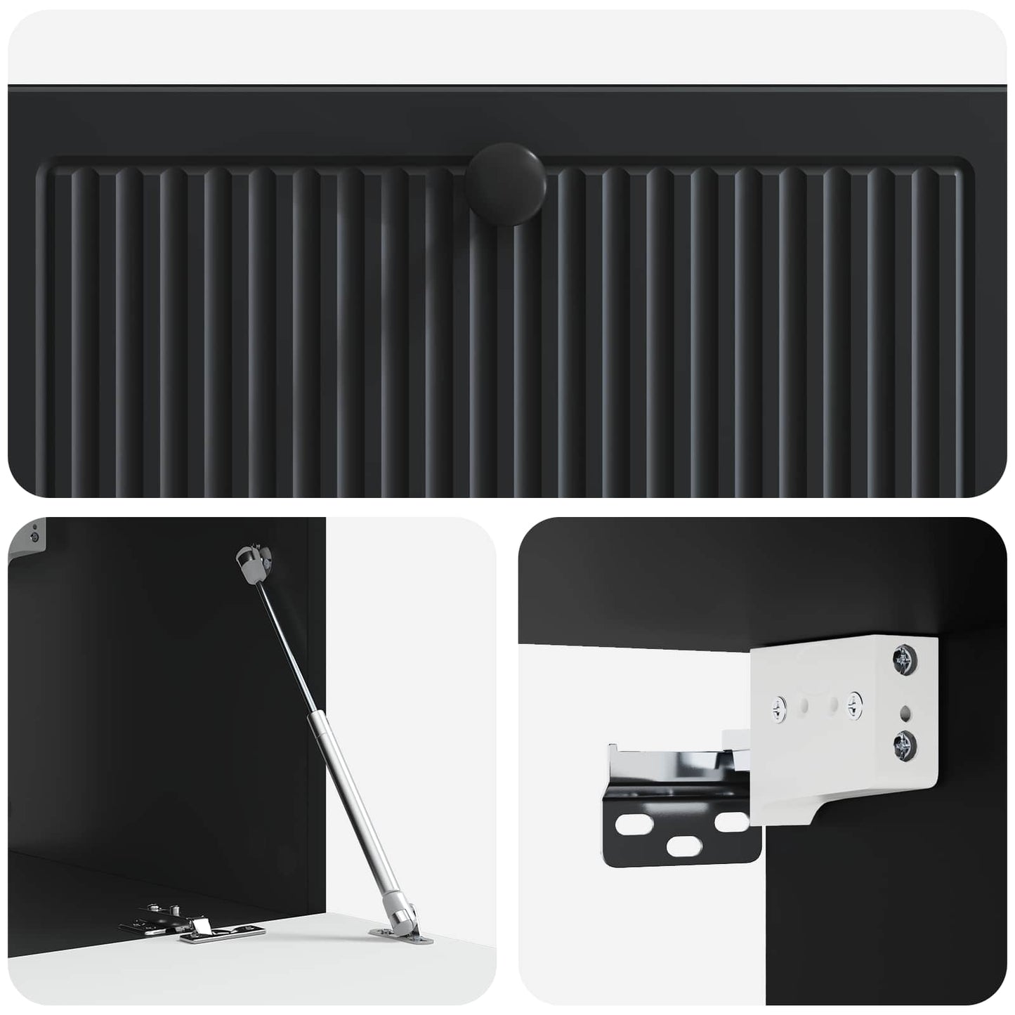 Væghængt TV-skab Sort 78,5 x 41 x 30 cm Konstrueret træ