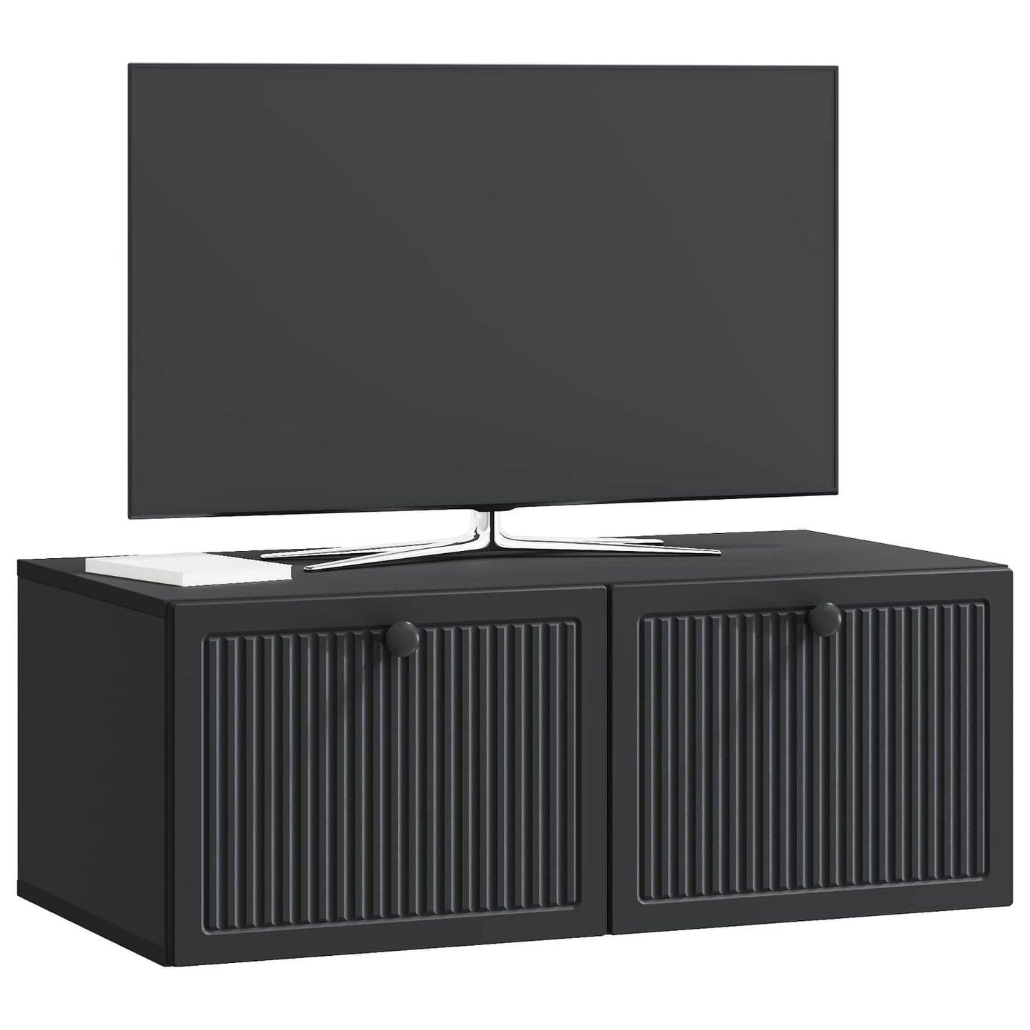Væghængt TV-skab Sort 78,5 x 41 x 30 cm Konstrueret træ