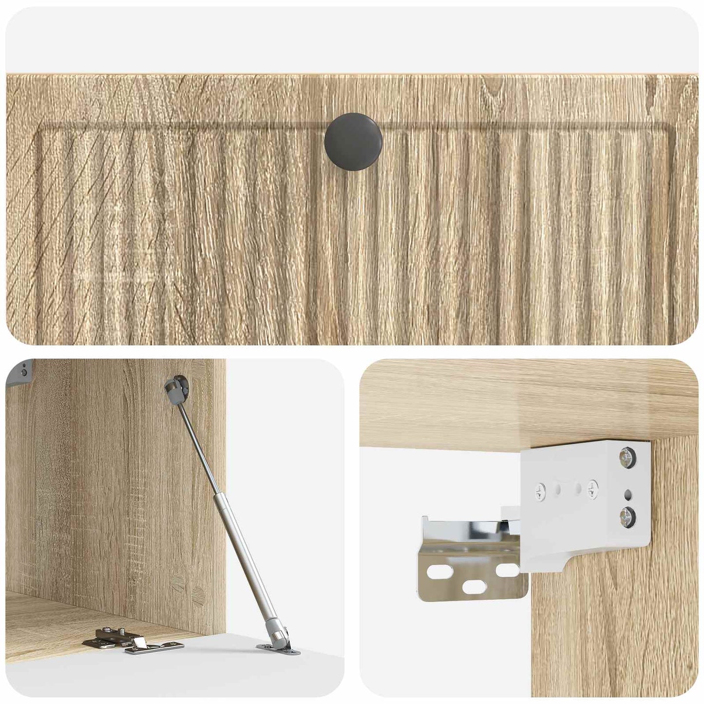 Væghængt TV-skab Sonoma-eg 78,5 x 41 x 30 cm Konstrueret træ