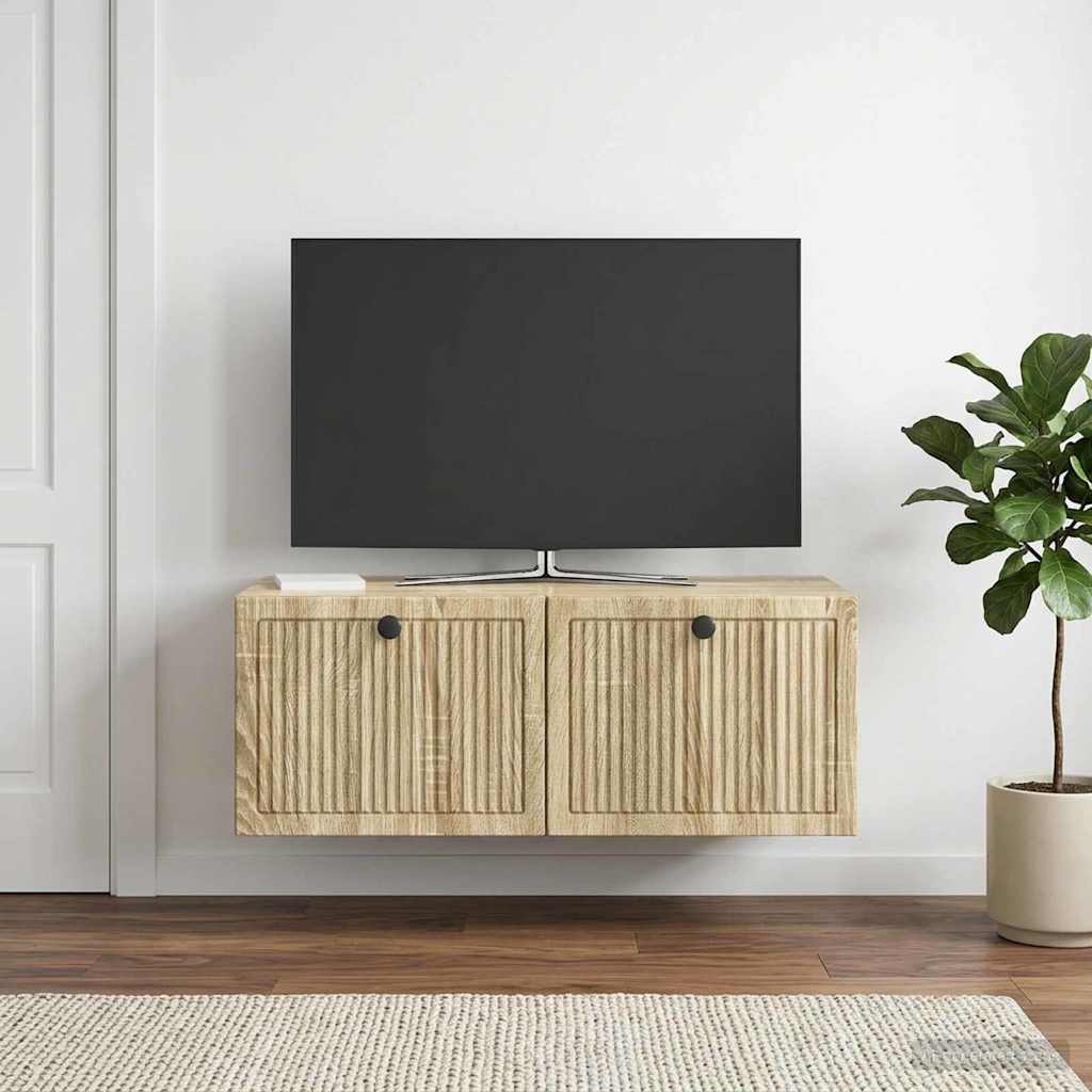 Væghængt TV-skab Sonoma-eg 78,5 x 41 x 30 cm Konstrueret træ