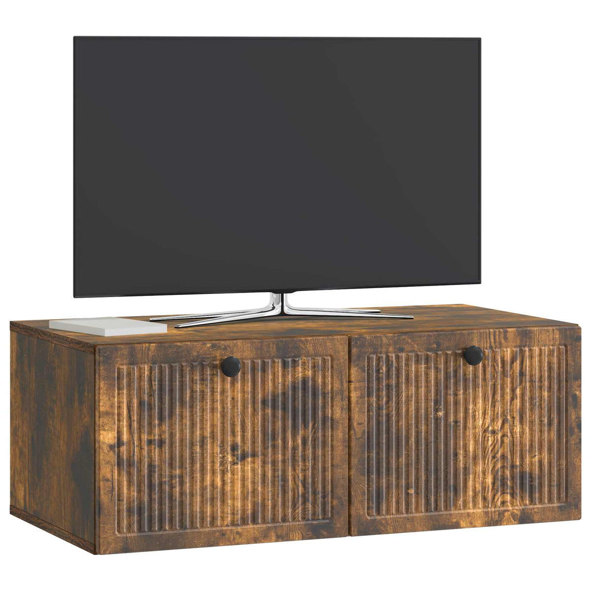 Væghængt TV-skab Røget eg 78,5 x 41 x 30 cm Konstrueret træ