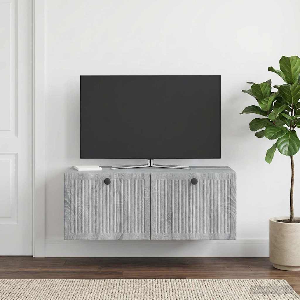 Væghængt TV-skab Vægmonteret Grå sonoma-eg 78,5 x 41 x 30 cm