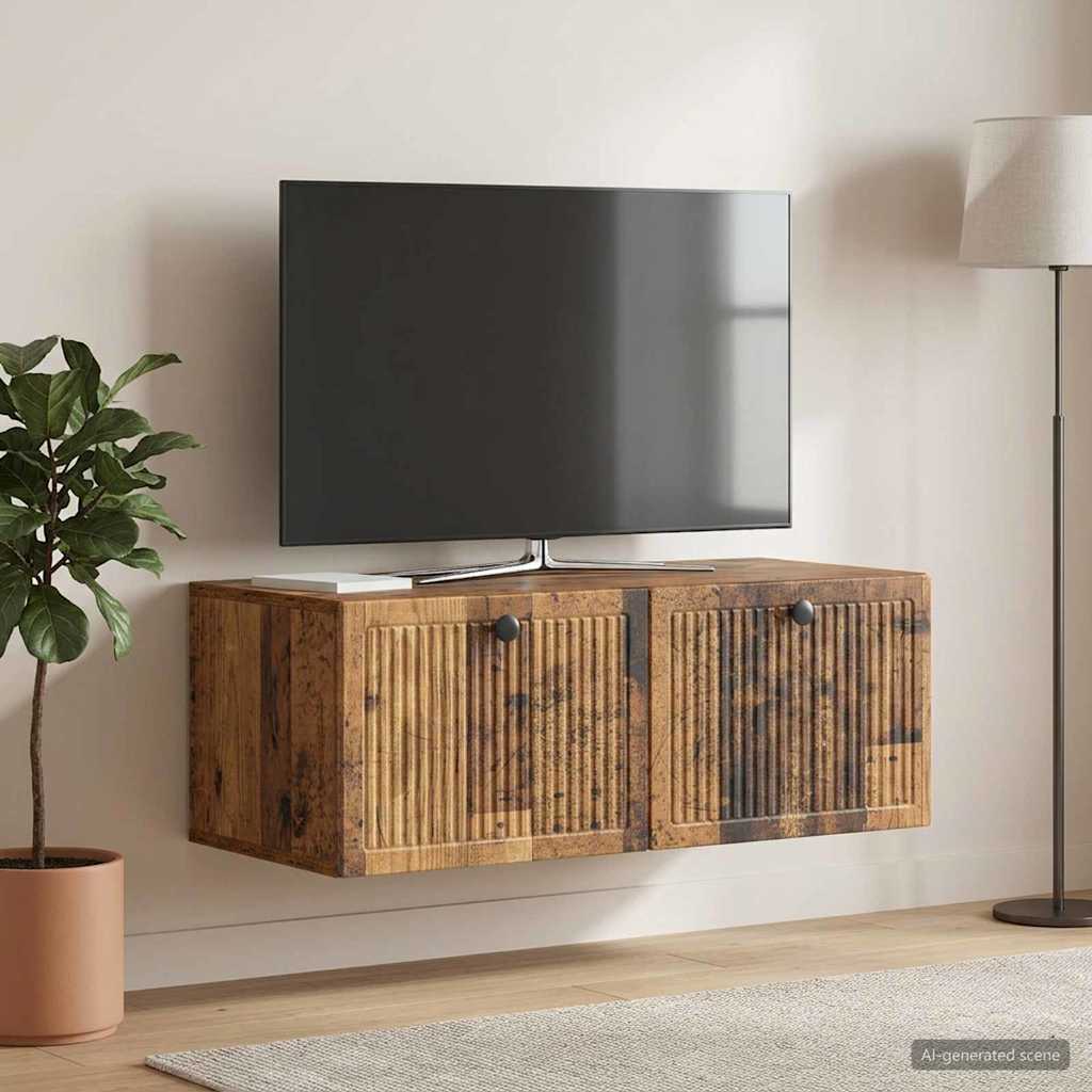 Væghængt TV-skab Gammelt træ 78,5 x 41 x 30 cm Konstrueret træ