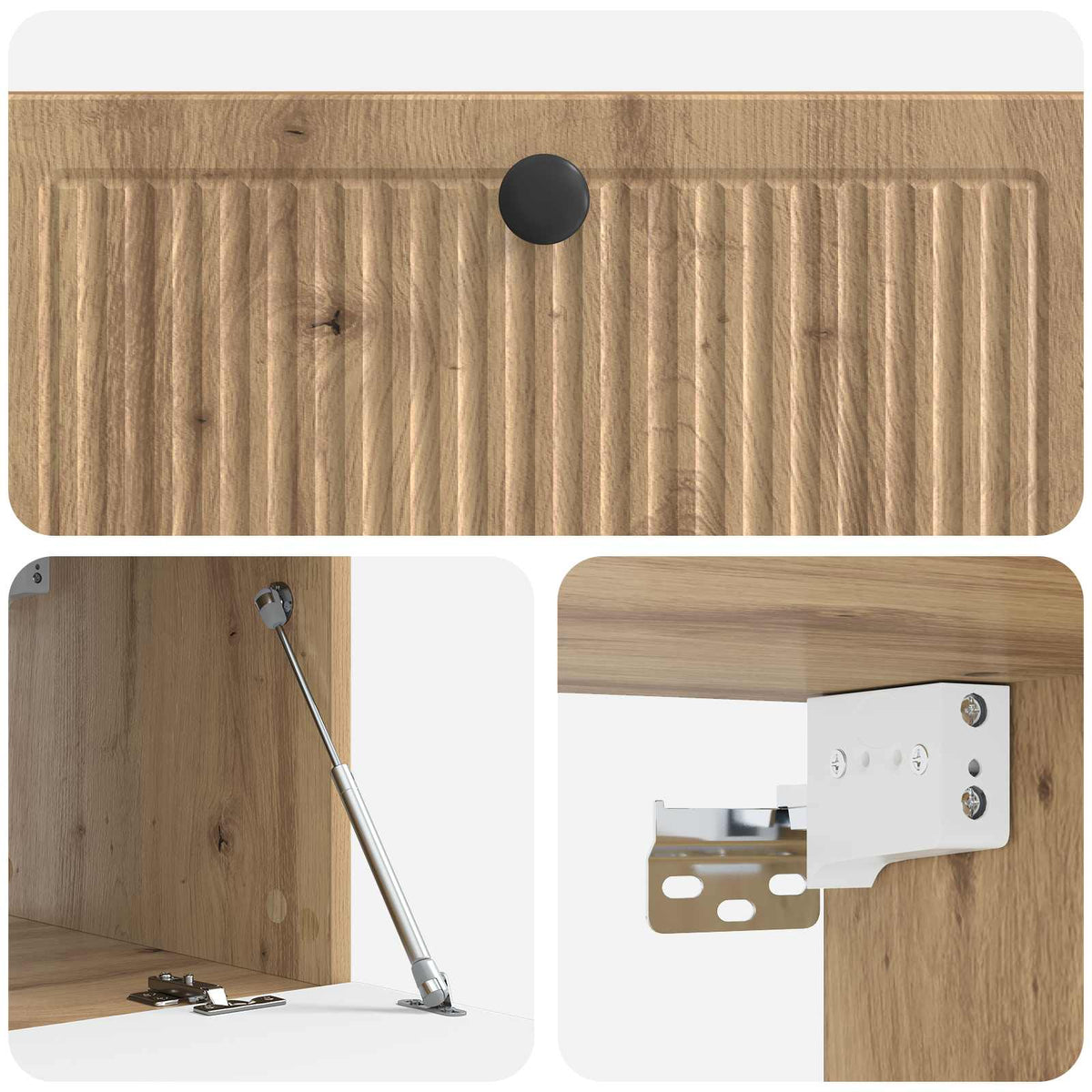 Væghængt TV-skab 78,5 x 41 x 30 cm Artisan-eg Konstrueret træ