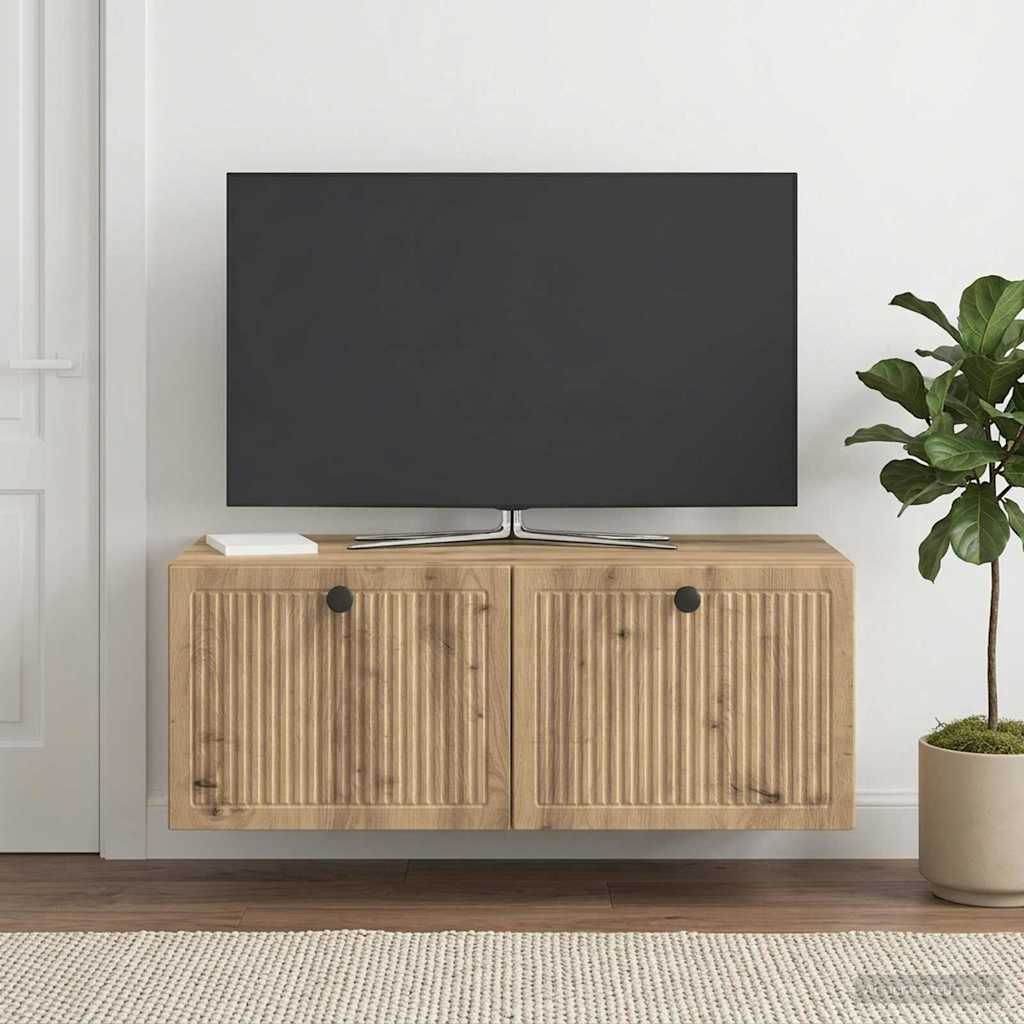 Væghængt TV-skab 78,5 x 41 x 30 cm Artisan-eg Konstrueret træ