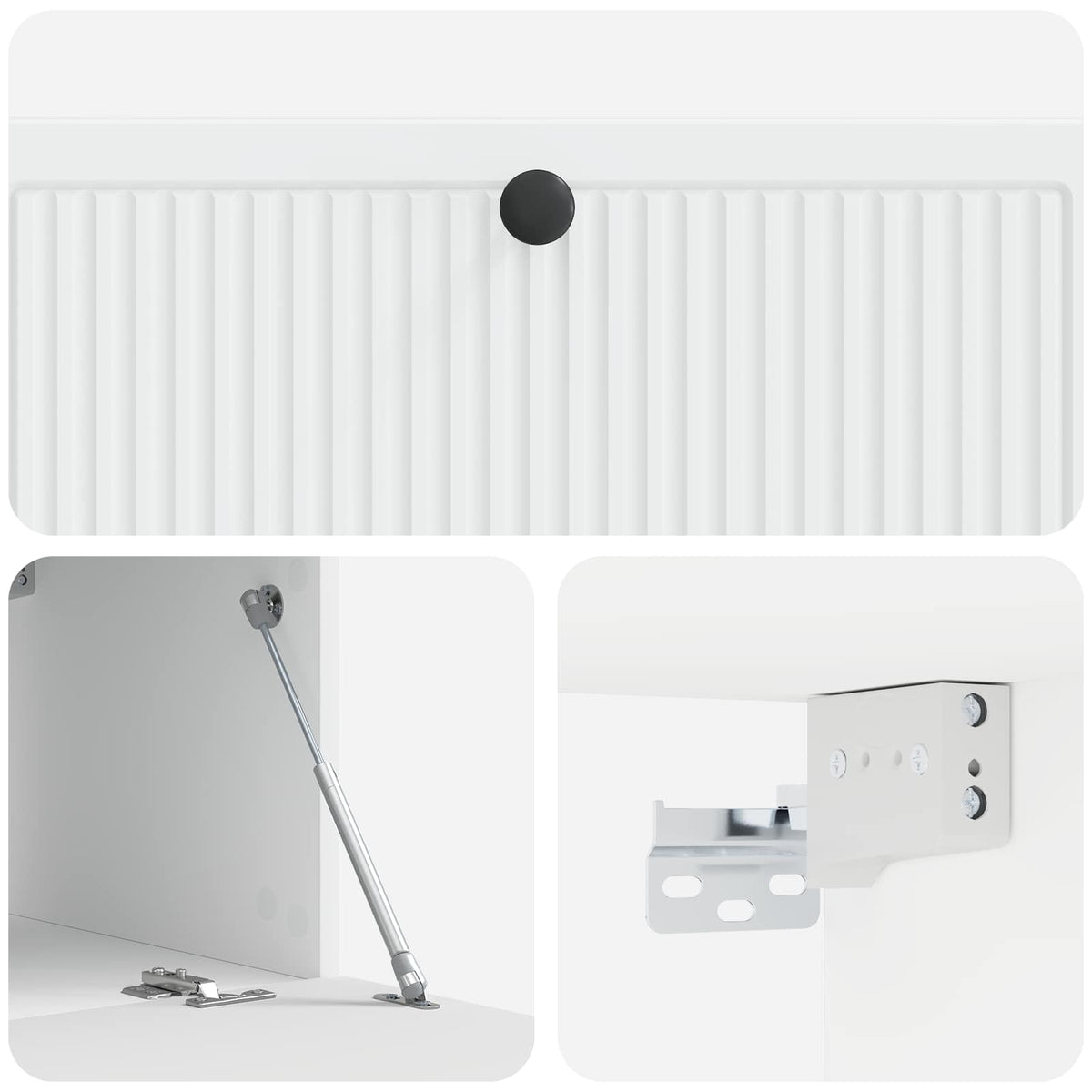 Væghængt TV-skab Hvid 98 x 41 x 30 cm Konstrueret træ