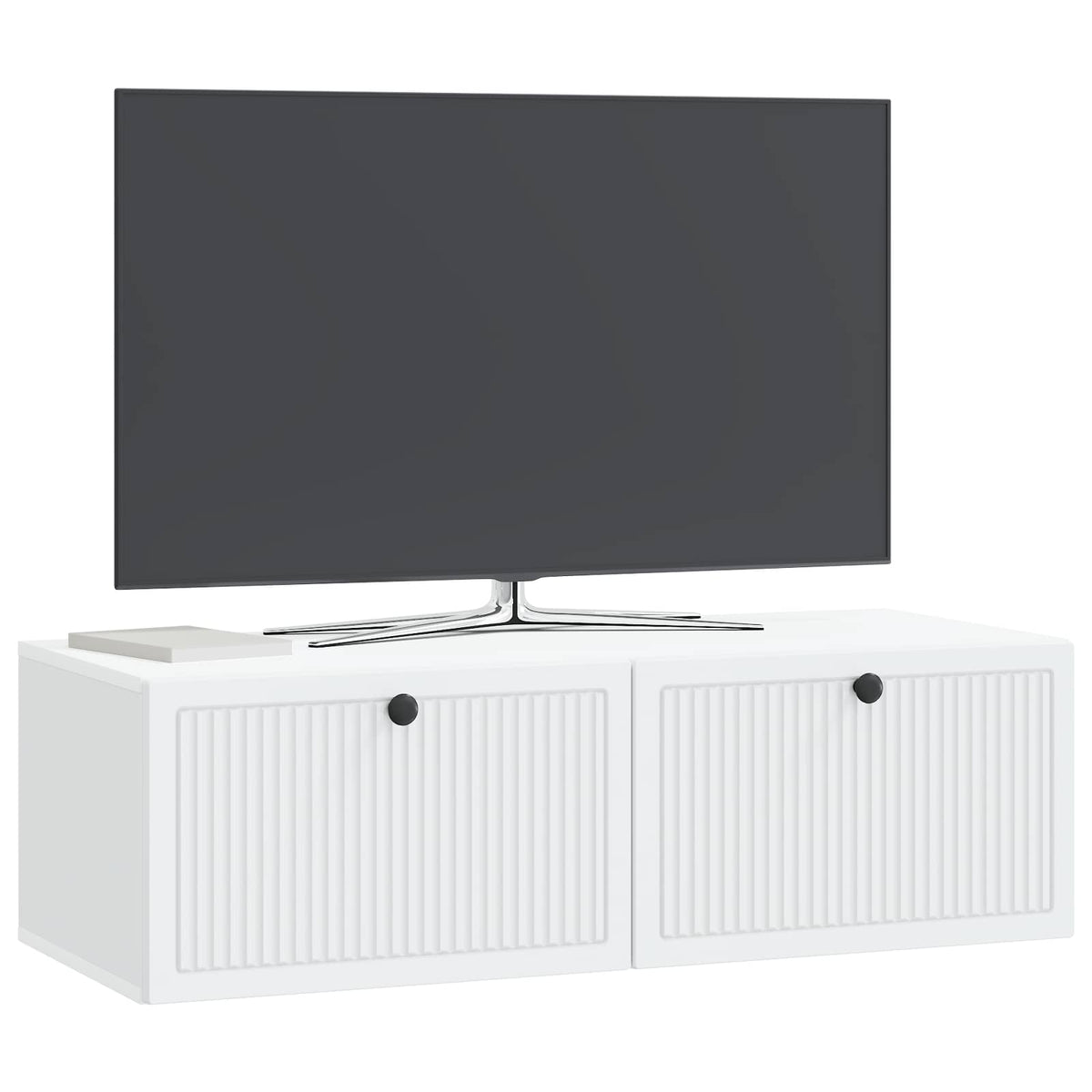Væghængt TV-skab Hvid 98 x 41 x 30 cm Konstrueret træ