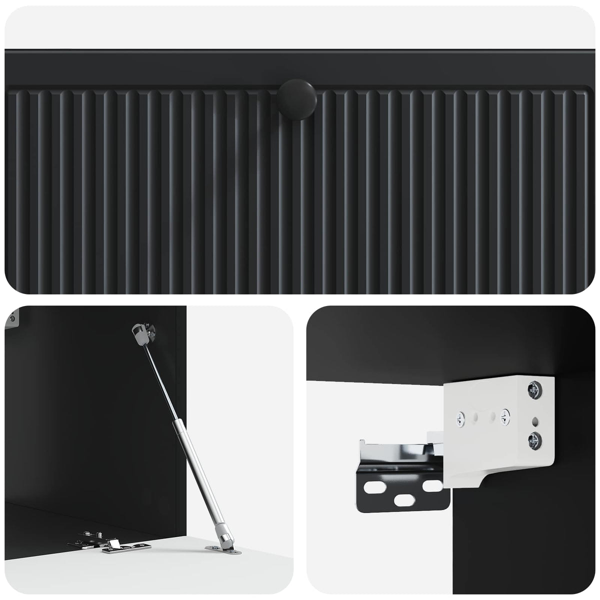 Væghængt TV-skab Sort 98 x 41 x 30 cm Konstrueret træ