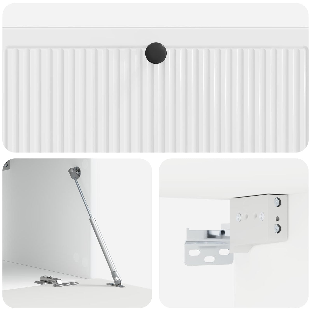 Væghængt TV-skab Hvid højglans 98 x 41 x 30 cm Konstrueret træ