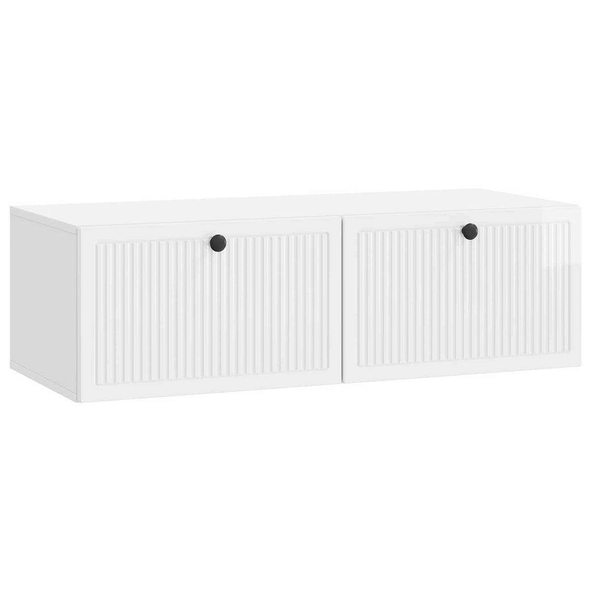 Væghængt TV-skab Hvid højglans 98 x 41 x 30 cm Konstrueret træ