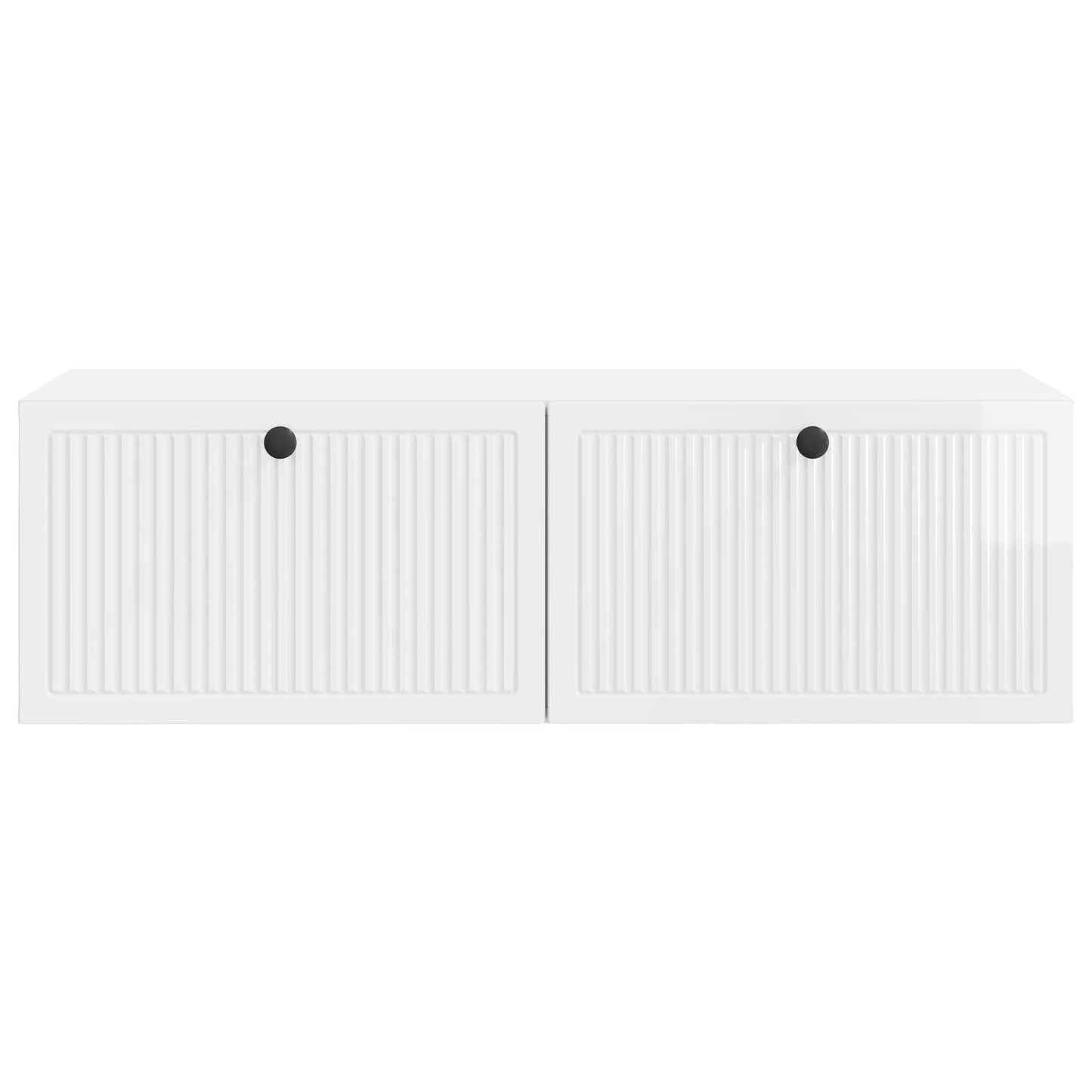 Væghængt TV-skab Hvid højglans 98 x 41 x 30 cm Konstrueret træ