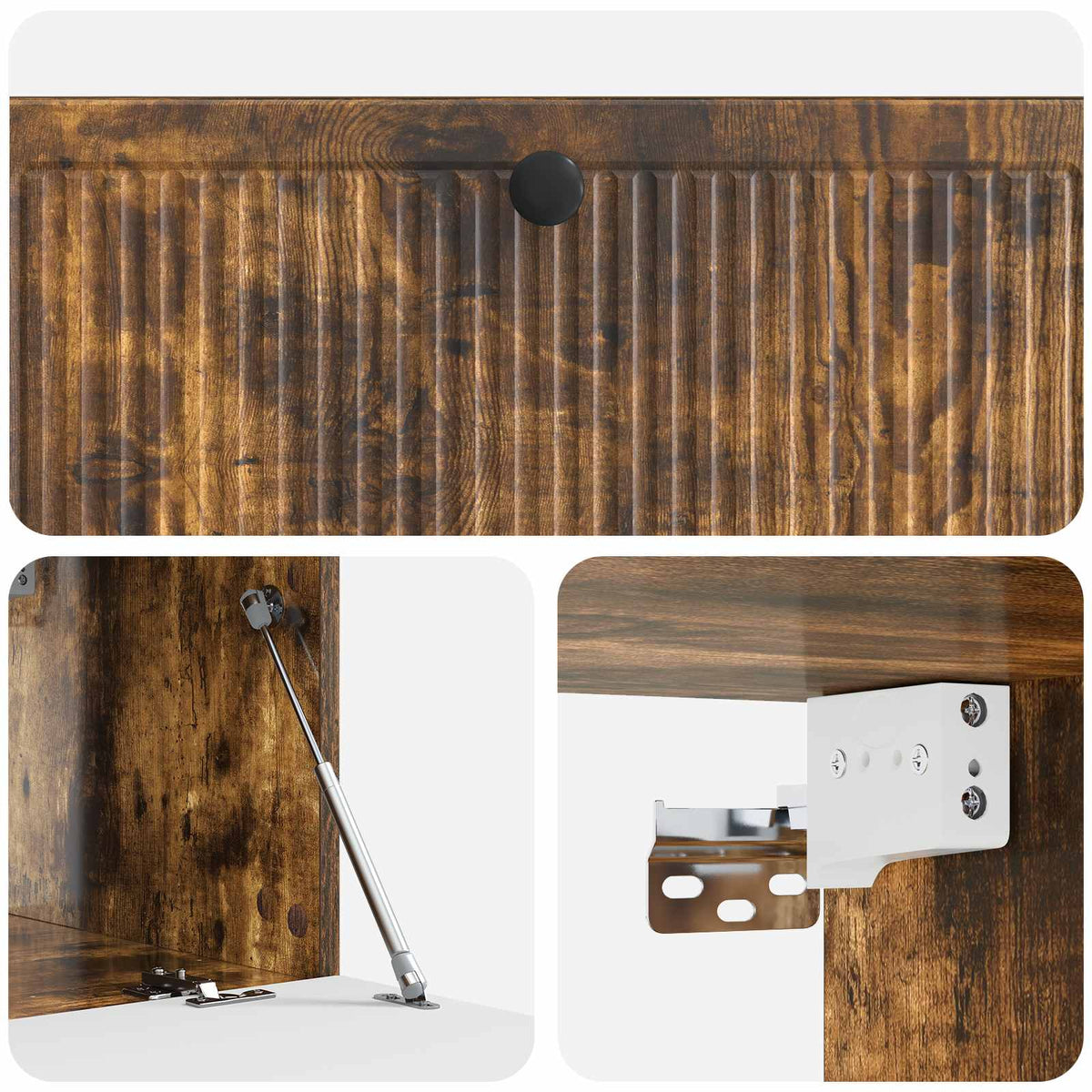 Væghængt TV-skab Røget eg 98 x 41 x 30 cm Konstrueret træ