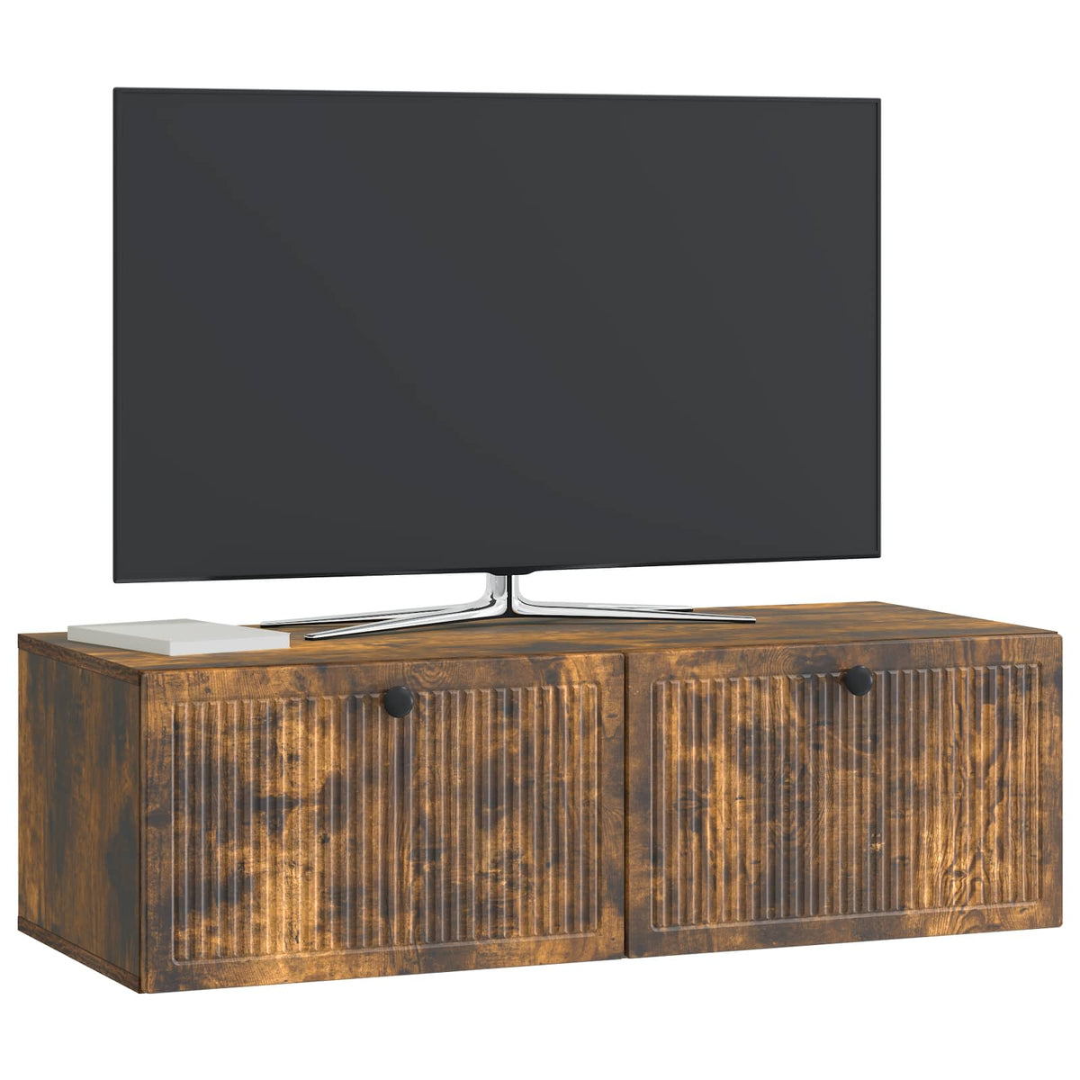 Væghængt TV-skab Røget eg 98 x 41 x 30 cm Konstrueret træ