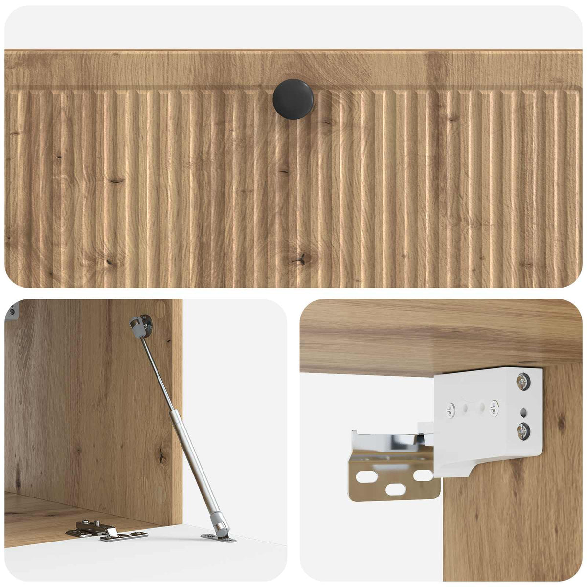 Væghængt TV-skab 98 x 41 x 30 cm Artisan-eg Konstrueret træ