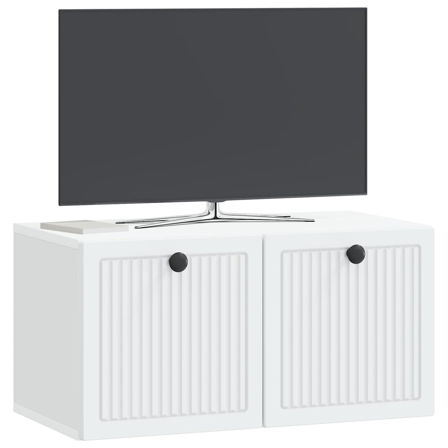 Væghængt TV-skab Hvid 59,5 x 31 x 30 cm Konstrueret træ
