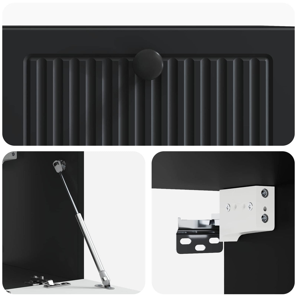 Væghængt TV-skab Sort 59,5 x 31 x 30 cm Konstrueret træ