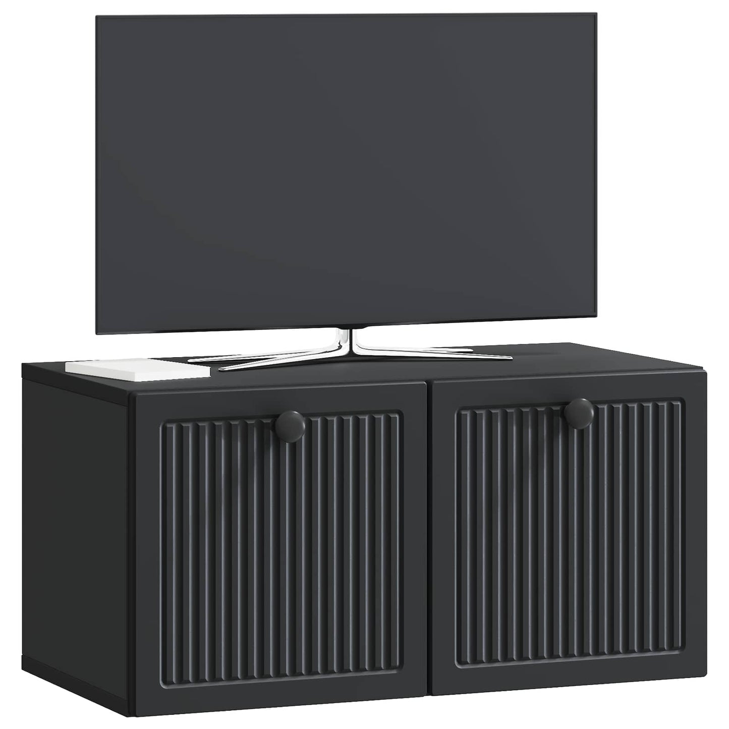 Væghængt TV-skab Sort 59,5 x 31 x 30 cm Konstrueret træ