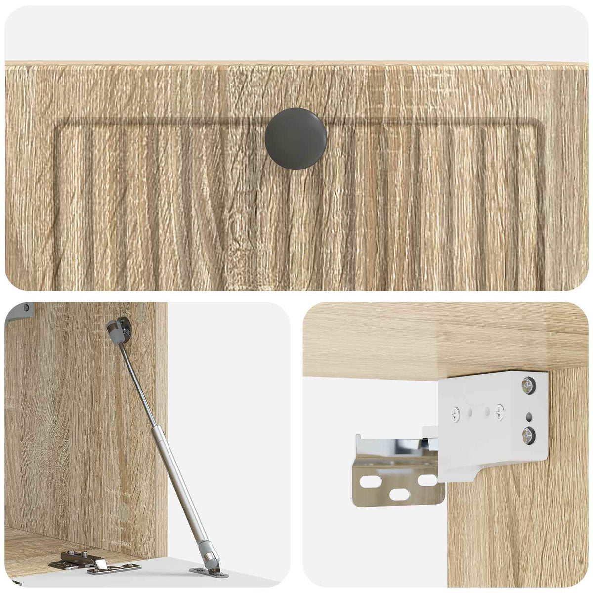 Væghængt TV-skab Sonoma-eg 59,5 x 31 x 30 cm Konstrueret træ