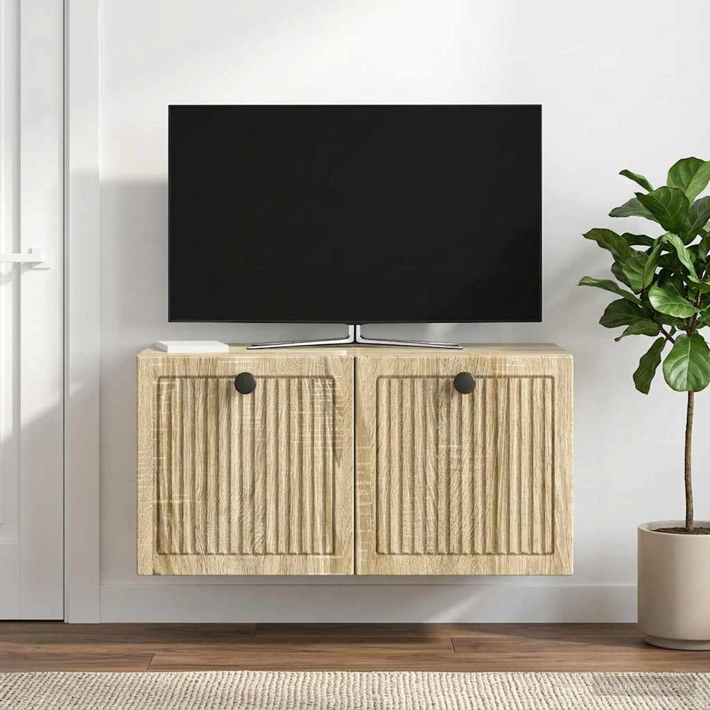 Væghængt TV-skab Sonoma-eg 59,5 x 31 x 30 cm Konstrueret træ
