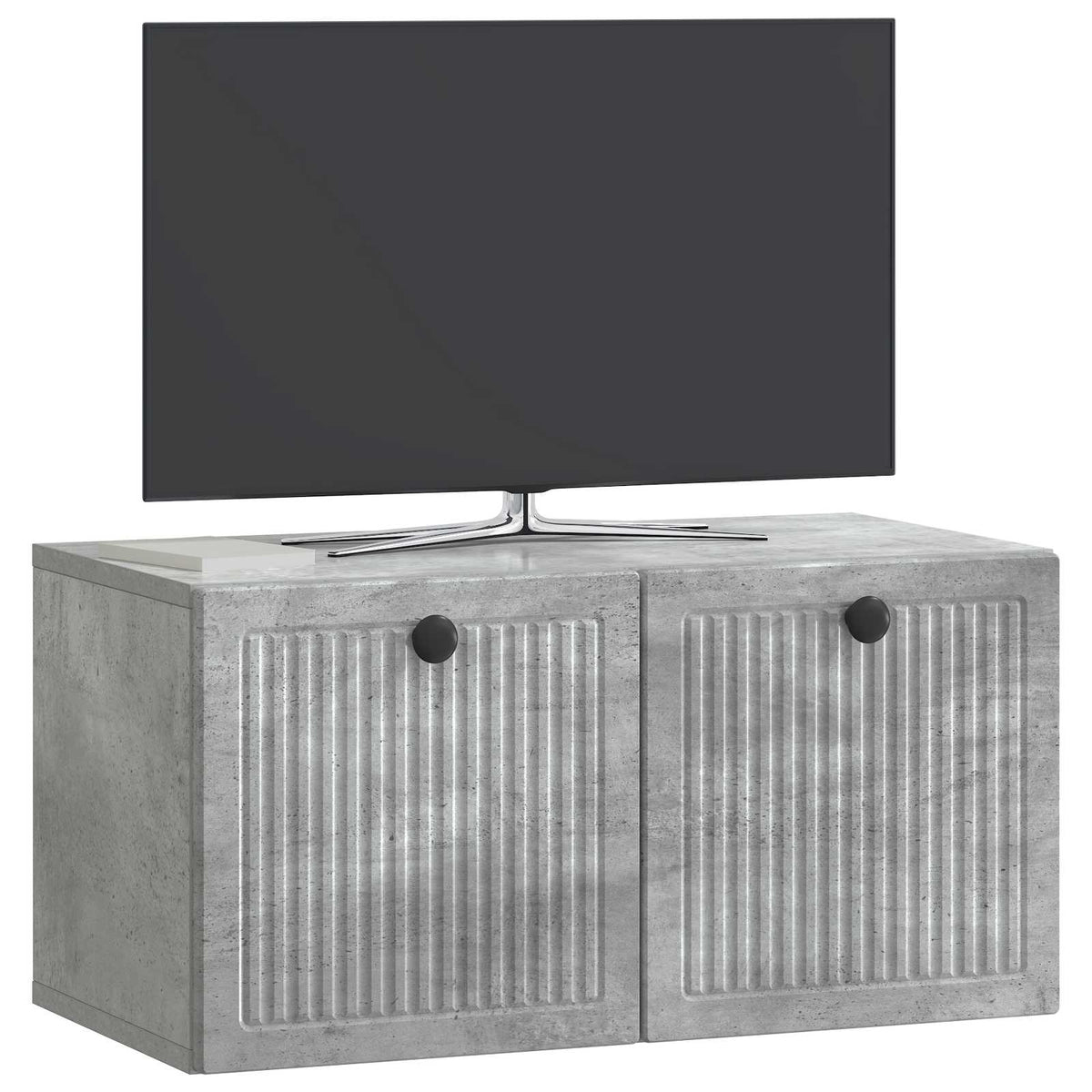 Væghængt TV-skab Betongrå 59,5 x 31 x 30 cm Konstrueret træ