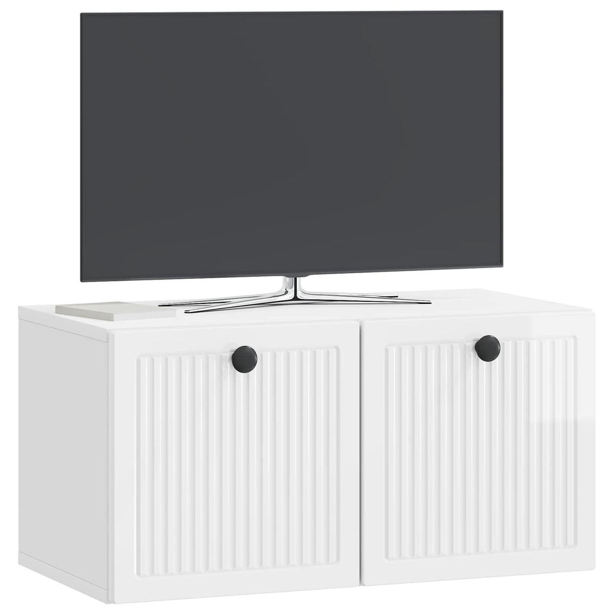 Væghængt TV-skab Vægmonteret Hvid højglans 59,5 x 31 x 30 cm
