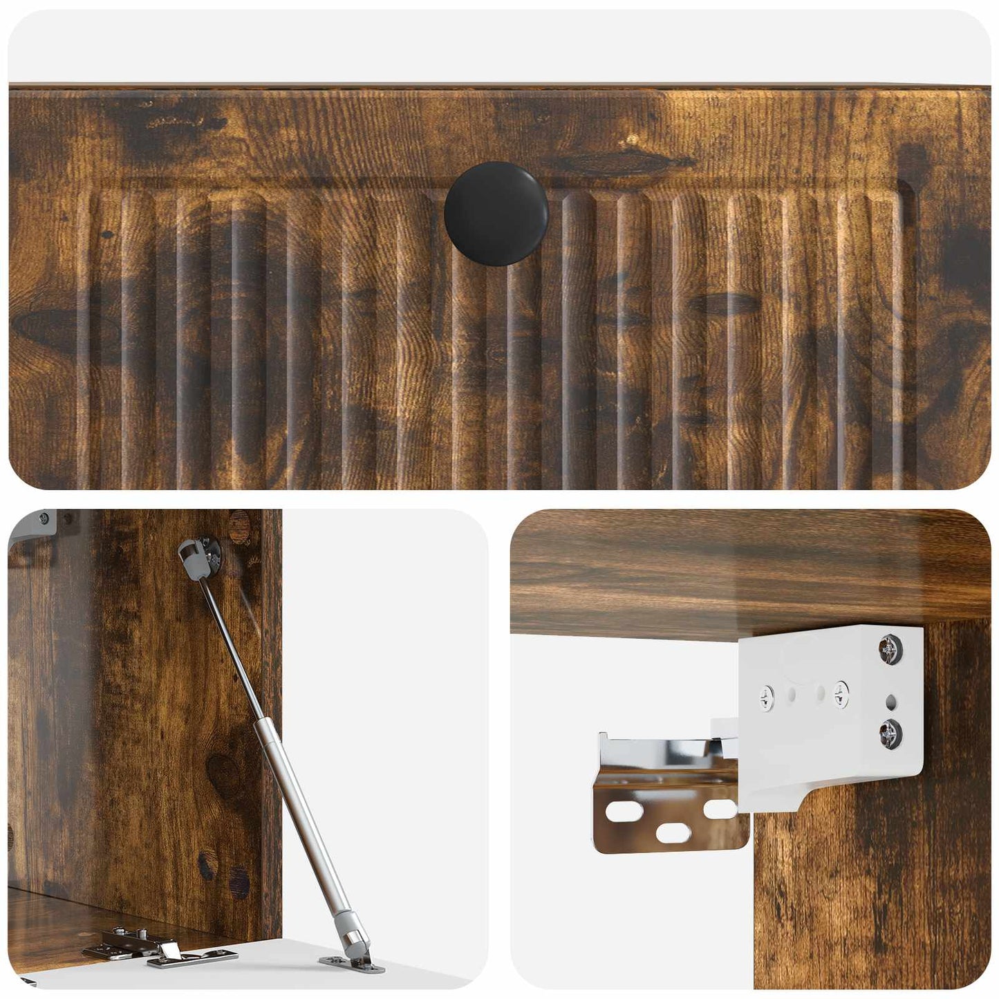 Væghængt TV-skab Røget eg 59,5 x 31 x 30 cm Konstrueret træ
