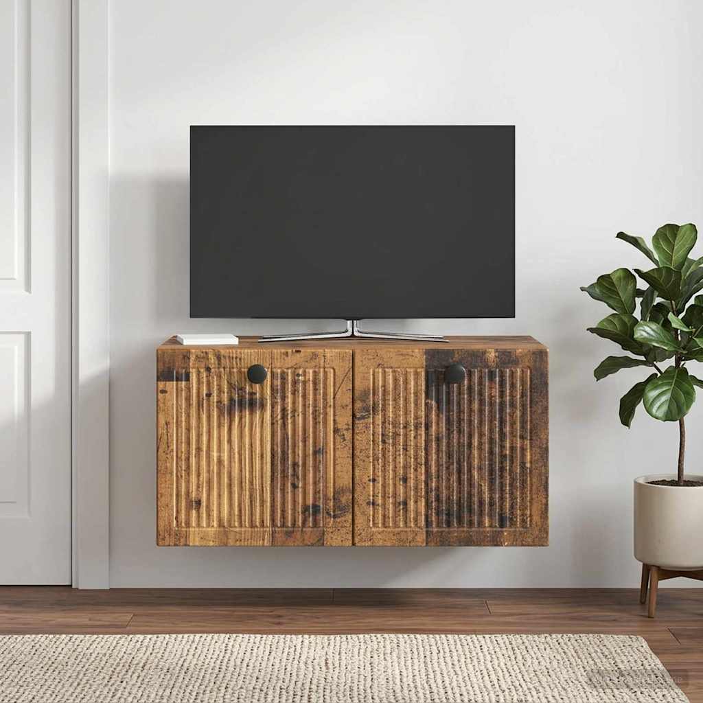 Væghængt TV-skab Gammelt træ 59,5 x 31 x 30 cm Konstrueret træ