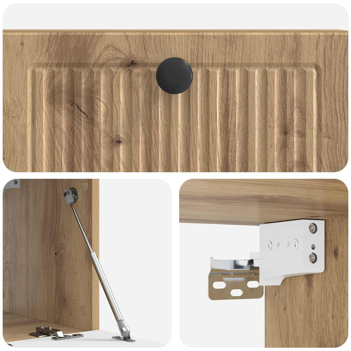 Væghængt TV-skab 59,5 x 31 x 30 cm Artisan-eg Konstrueret træ