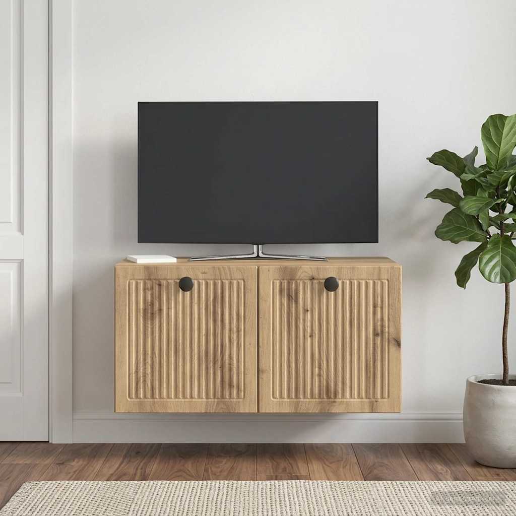 Væghængt TV-skab 59,5 x 31 x 30 cm Artisan-eg Konstrueret træ