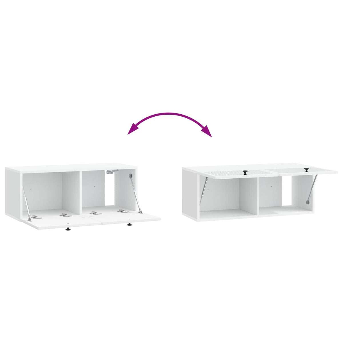 Væghængt TV-skab Hvid 78,5 x 31 x 30 cm Konstrueret træ