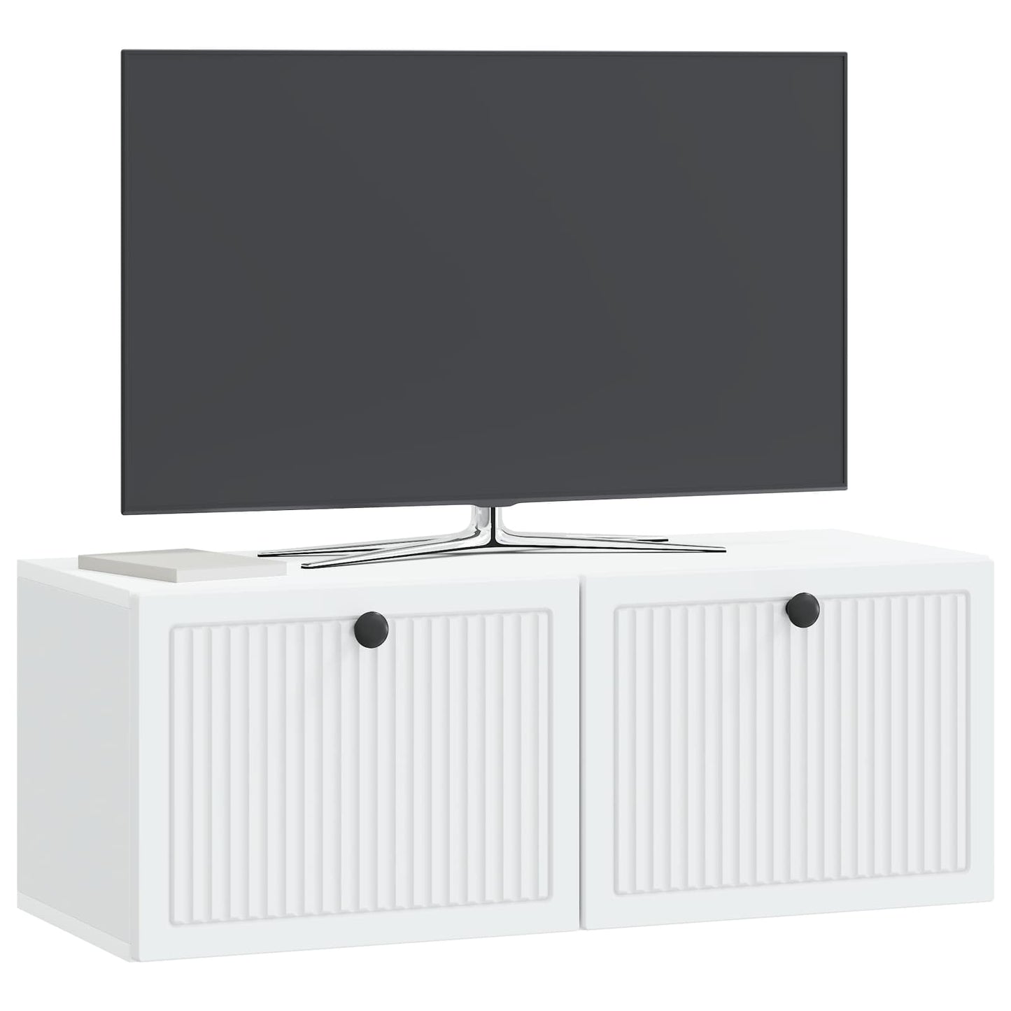 Væghængt TV-skab Hvid 78,5 x 31 x 30 cm Konstrueret træ