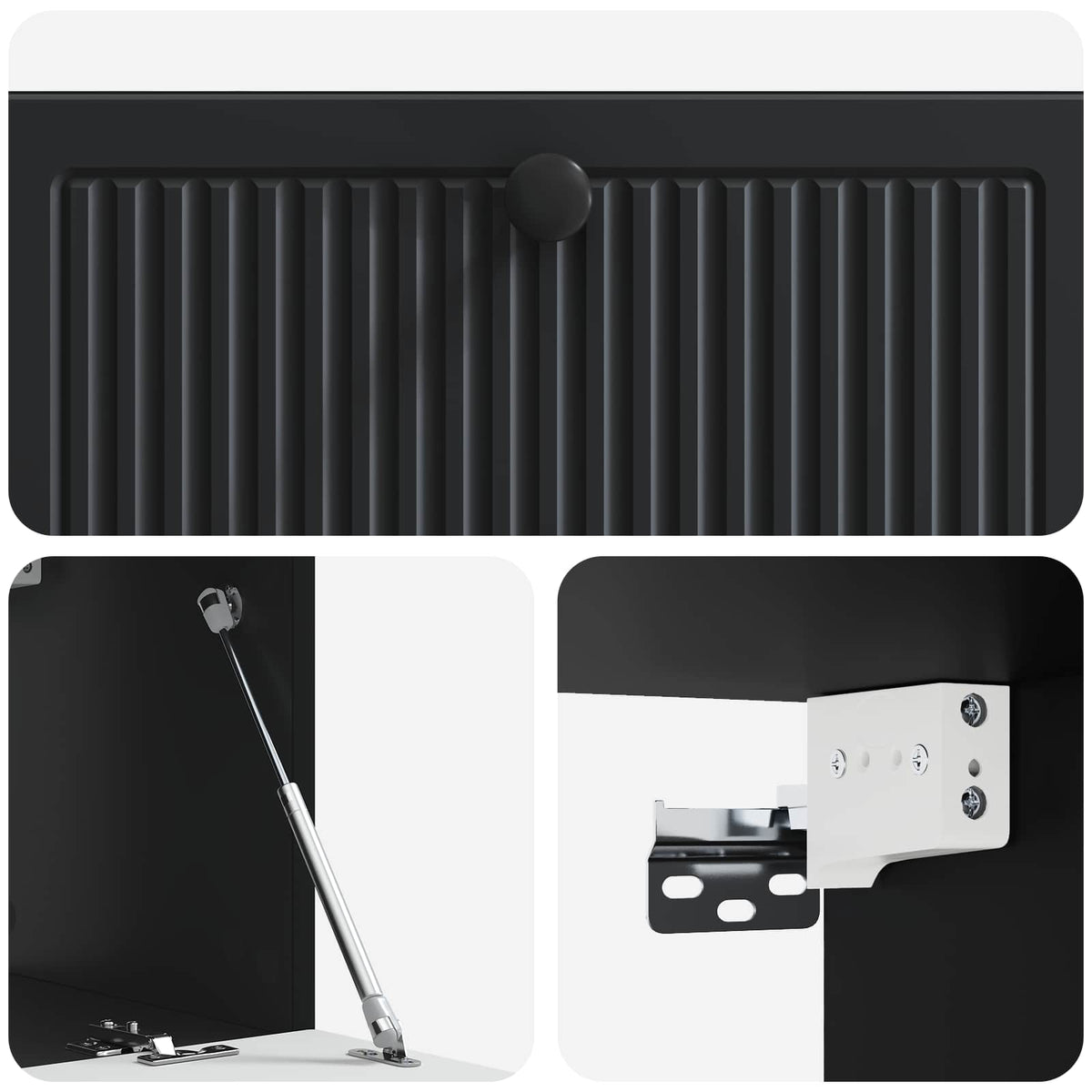 Væghængt TV-skab Sort 78,5 x 31 x 30 cm Konstrueret træ