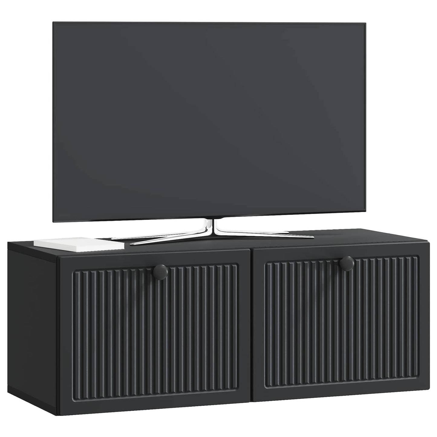 Væghængt TV-skab Sort 78,5 x 31 x 30 cm Konstrueret træ