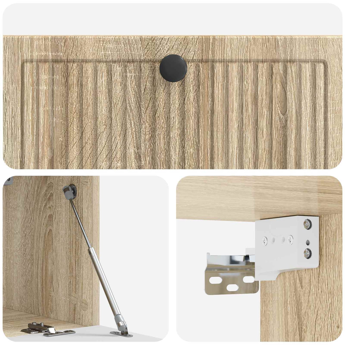 Væghængt TV-skab Sonoma-eg 78,5 x 31 x 30 cm Konstrueret træ