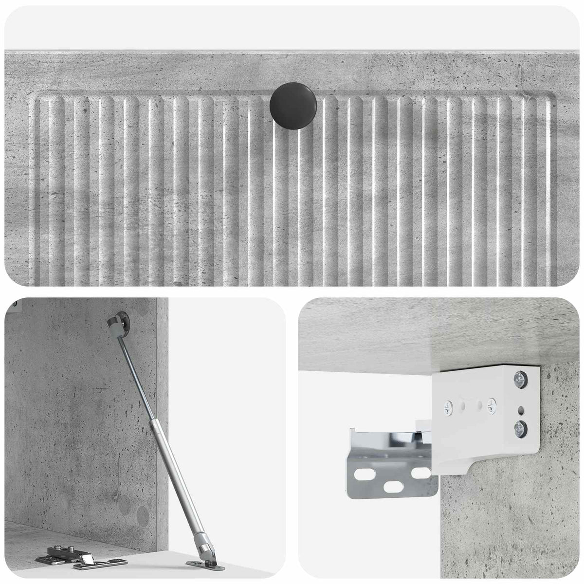 Væghængt TV-skab Betongrå 78,5 x 31 x 30 cm Konstrueret træ