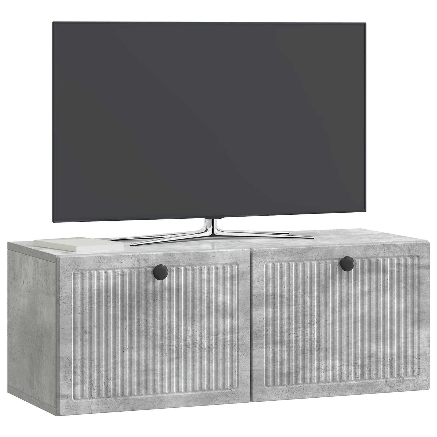 Væghængt TV-skab Betongrå 78,5 x 31 x 30 cm Konstrueret træ
