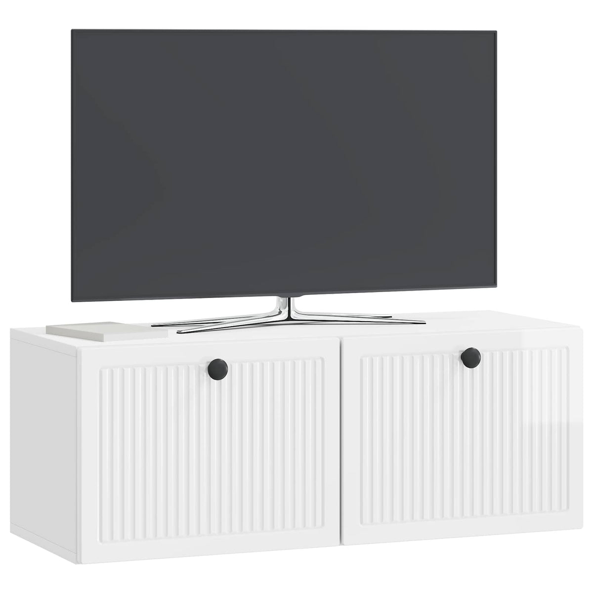Væghængt TV-skab Vægmonteret Hvid højglans 78,5 x 31 x 30 cm