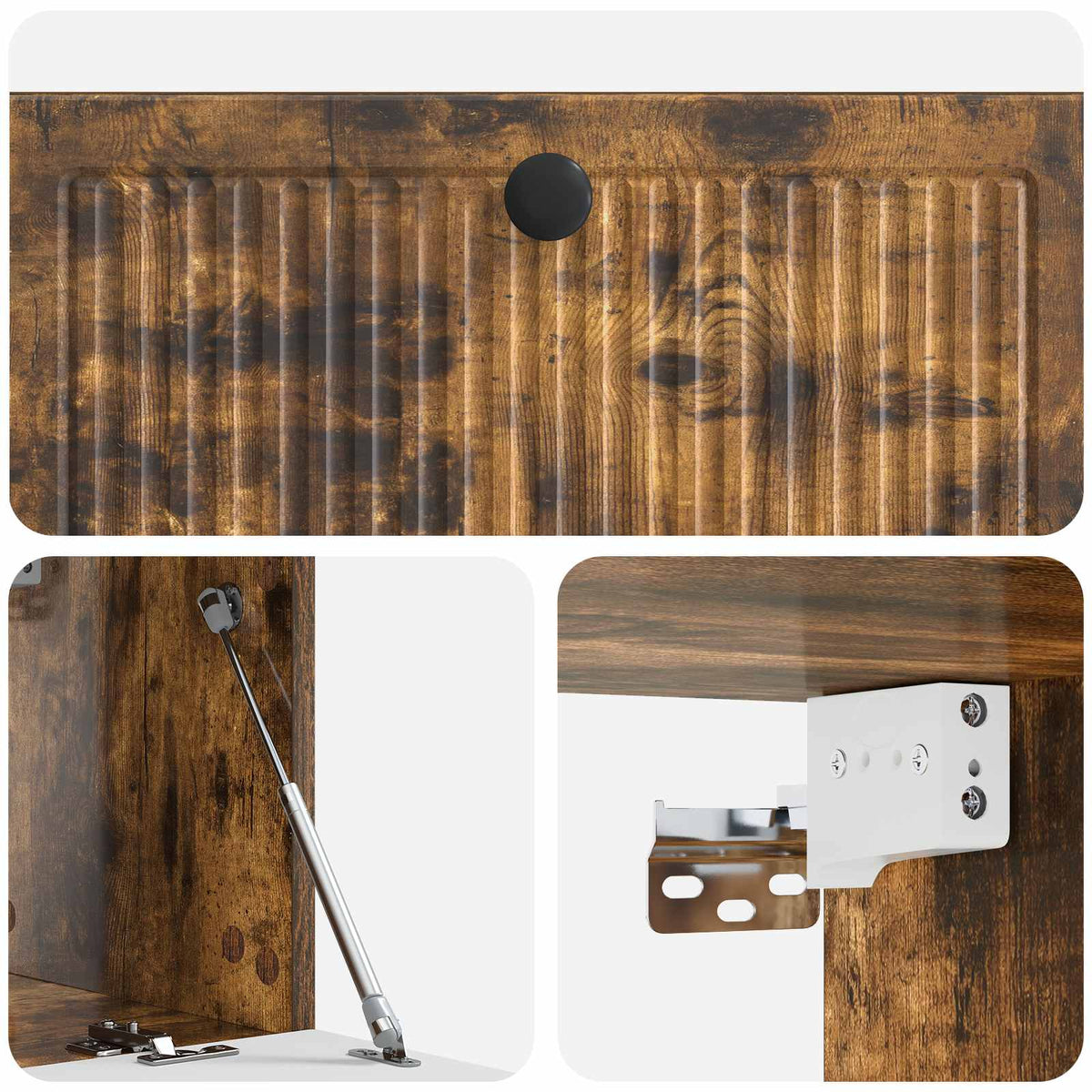 Væghængt TV-skab Røget eg 78,5 x 31 x 30 cm Konstrueret træ