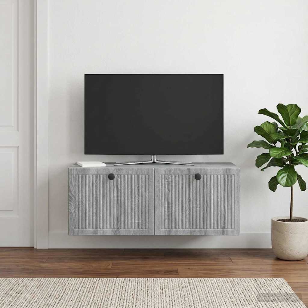 Væghængt TV-skab Vægmonteret Grå sonoma-eg 78,5 x 31 x 30 cm