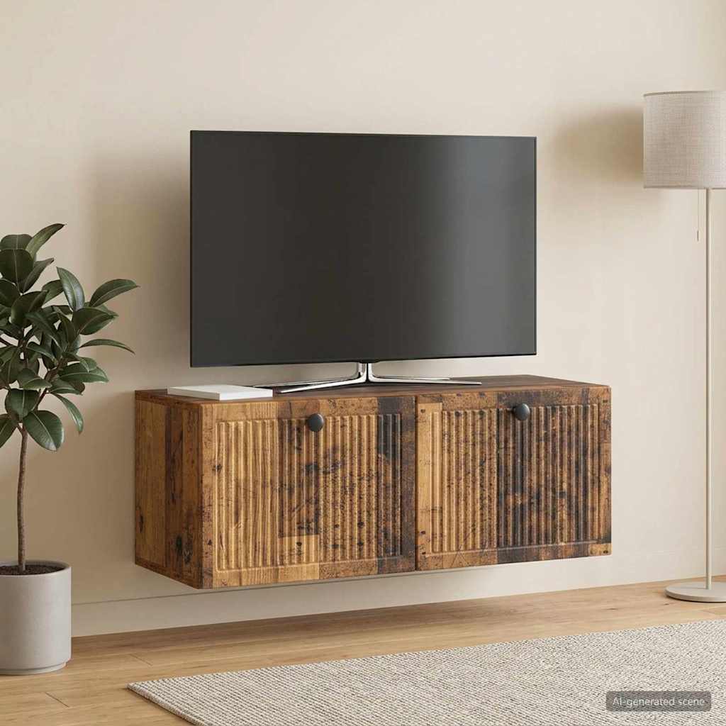 Væghængt TV-skab Gammelt træ 78,5 x 31 x 30 cm Konstrueret træ