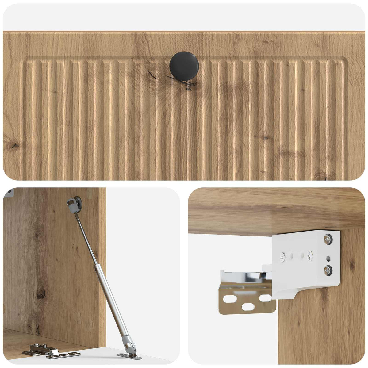 Væghængt TV-skab 78,5 x 31 x 30 cm Artisan-eg Konstrueret træ