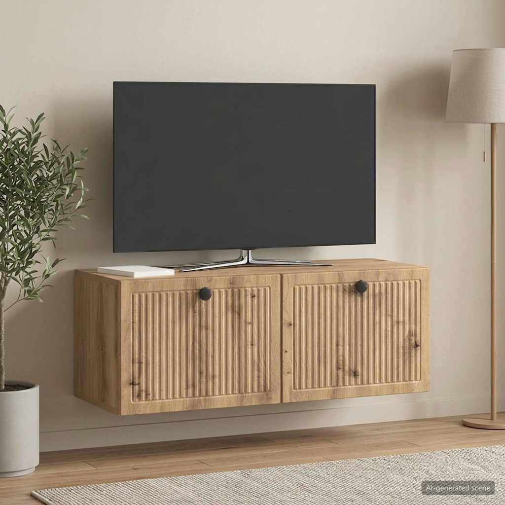 Væghængt TV-skab 78,5 x 31 x 30 cm Artisan-eg Konstrueret træ