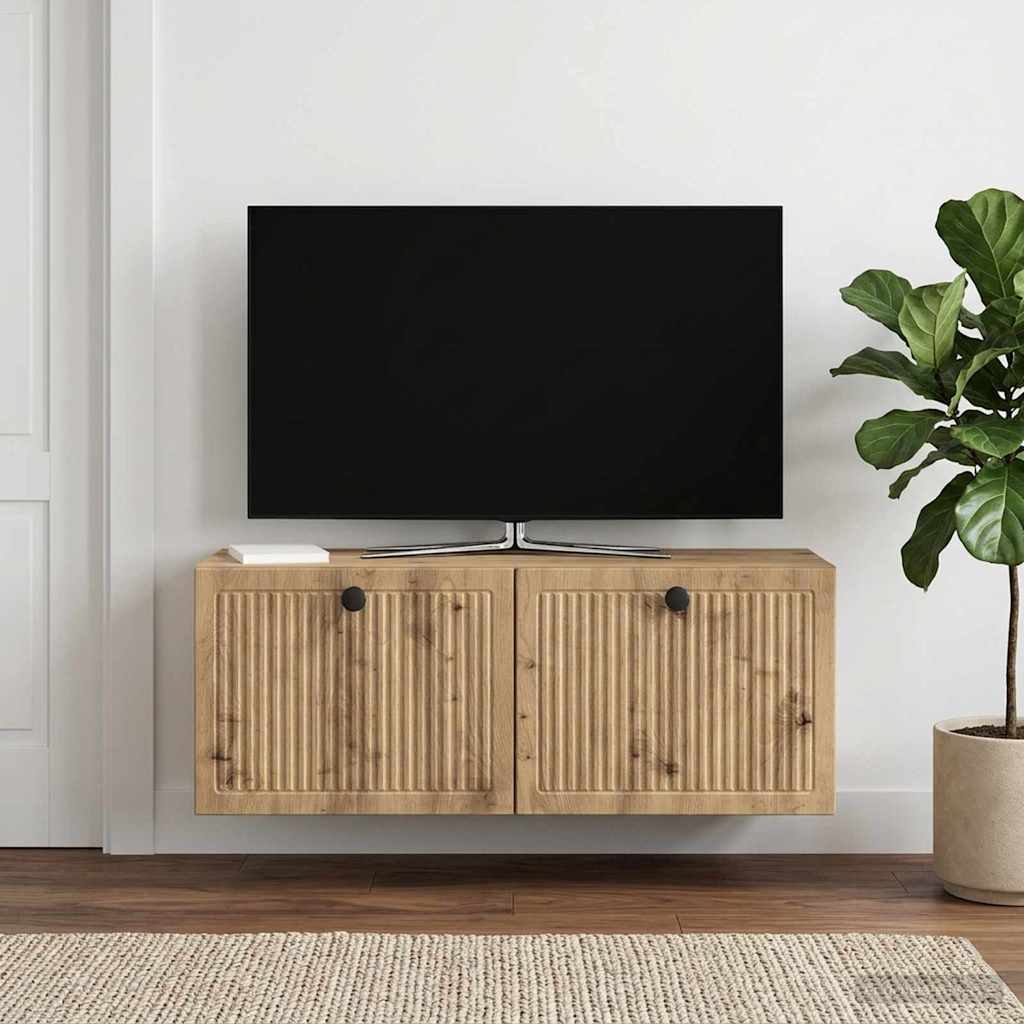 Væghængt TV-skab 78,5 x 31 x 30 cm Artisan-eg Konstrueret træ