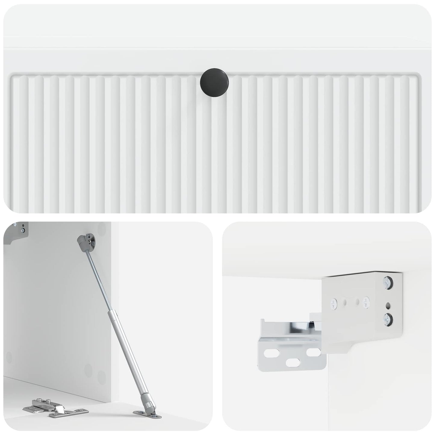 Væghængt TV-skab Hvid 98 x 31 x 30 cm Konstrueret træ