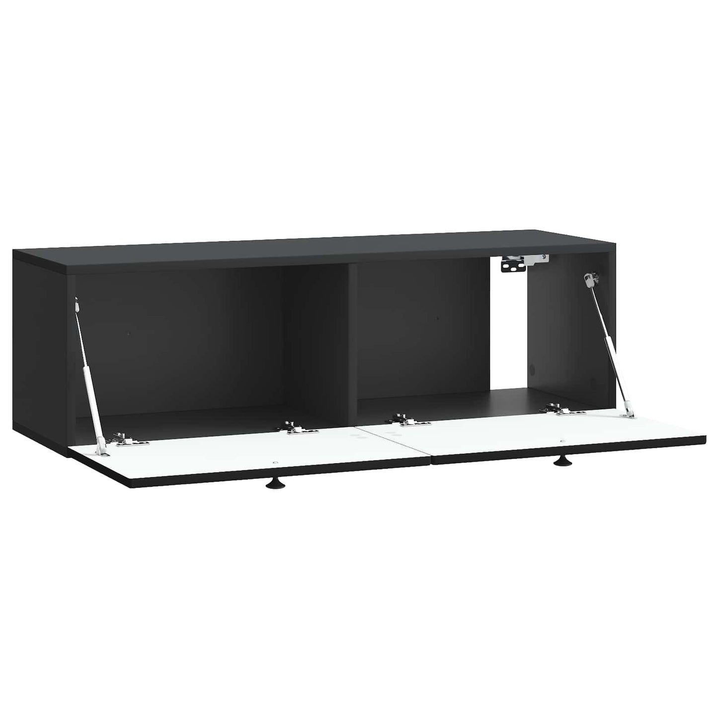 Væghængt TV-skab Sort 98 x 31 x 30 cm Konstrueret træ