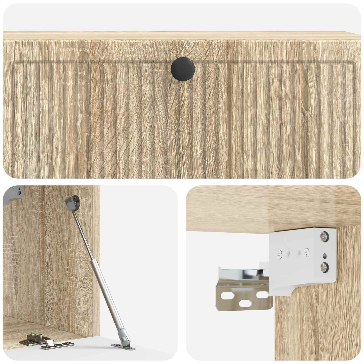Væghængt TV-skab Sonoma-eg 98 x 31 x 30 cm Konstrueret træ
