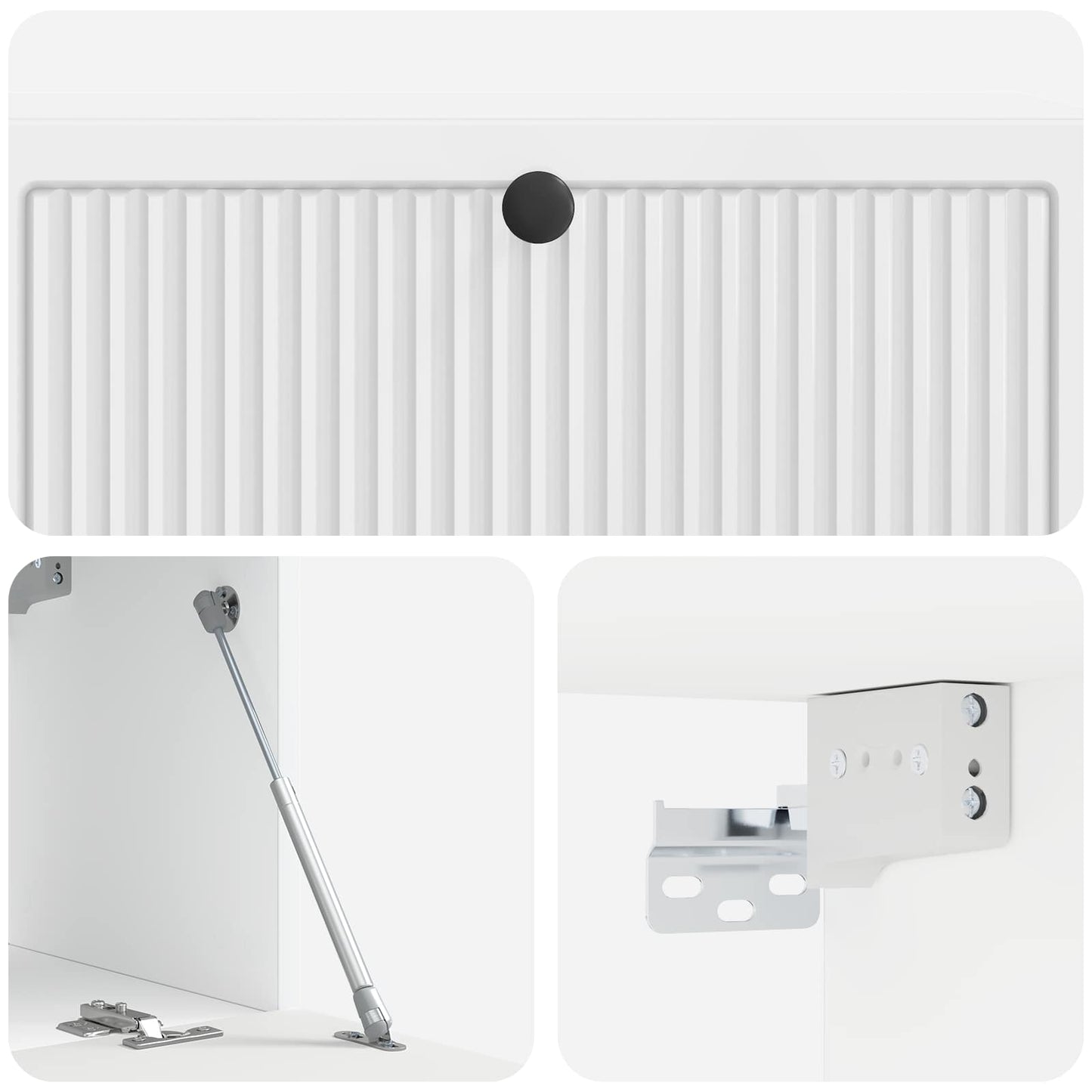 Væghængt TV-skab Hvid højglans 98 x 31 x 30 cm Konstrueret træ